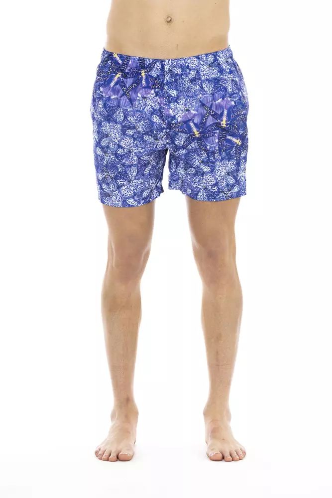 Светлосин полиестерен бански костюм Just Cavalli