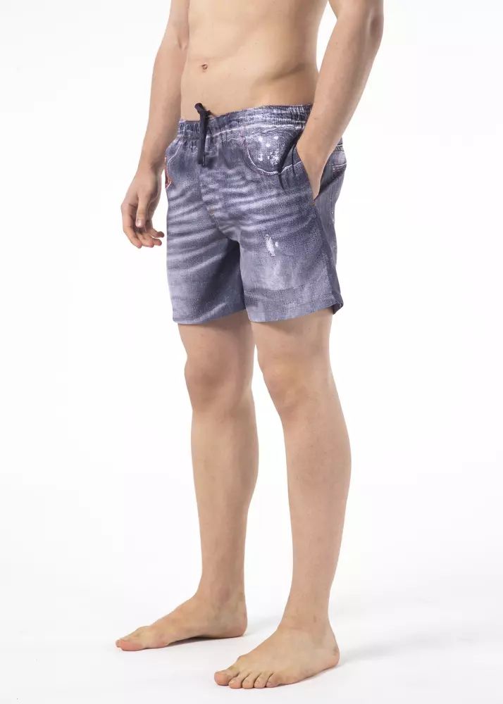 Син полиестерен бански костюм Just Cavalli