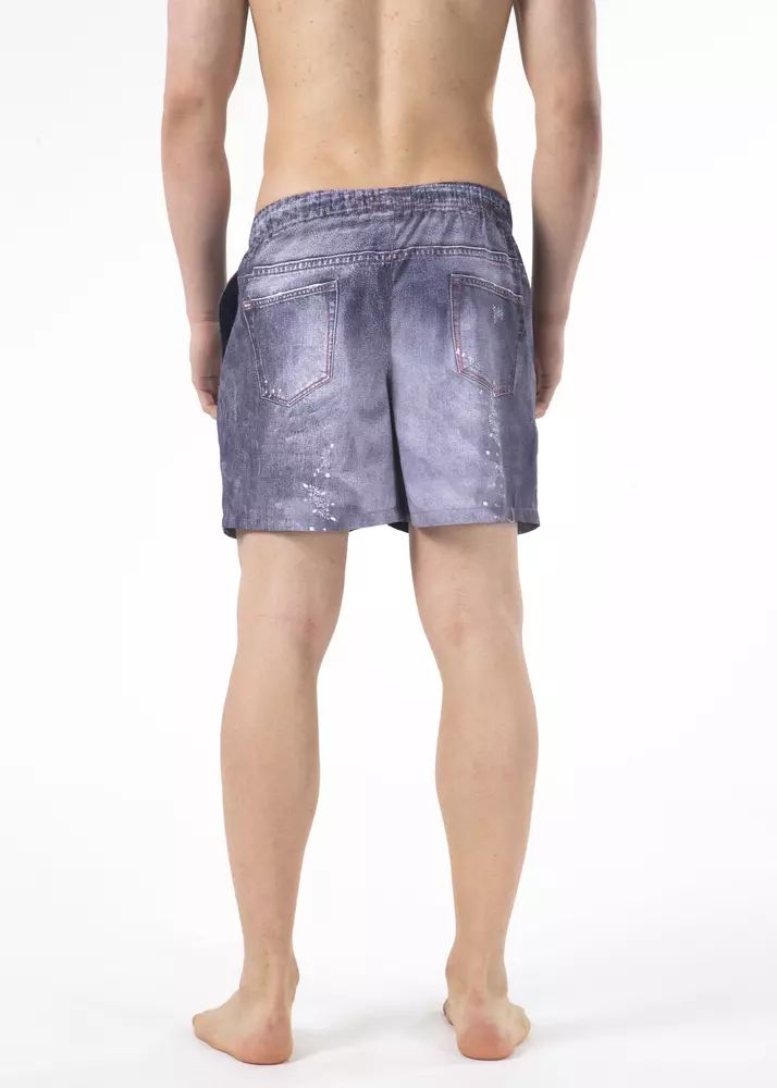 Син полиестерен бански костюм Just Cavalli