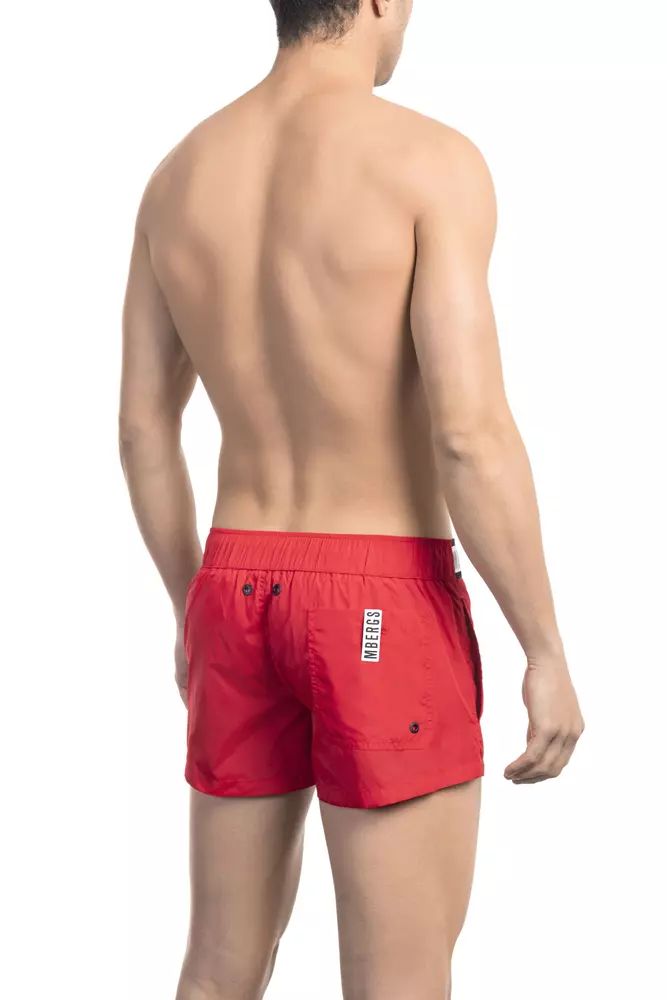Bikkembergs Red Micro Swim Shorts with Contrast Band
