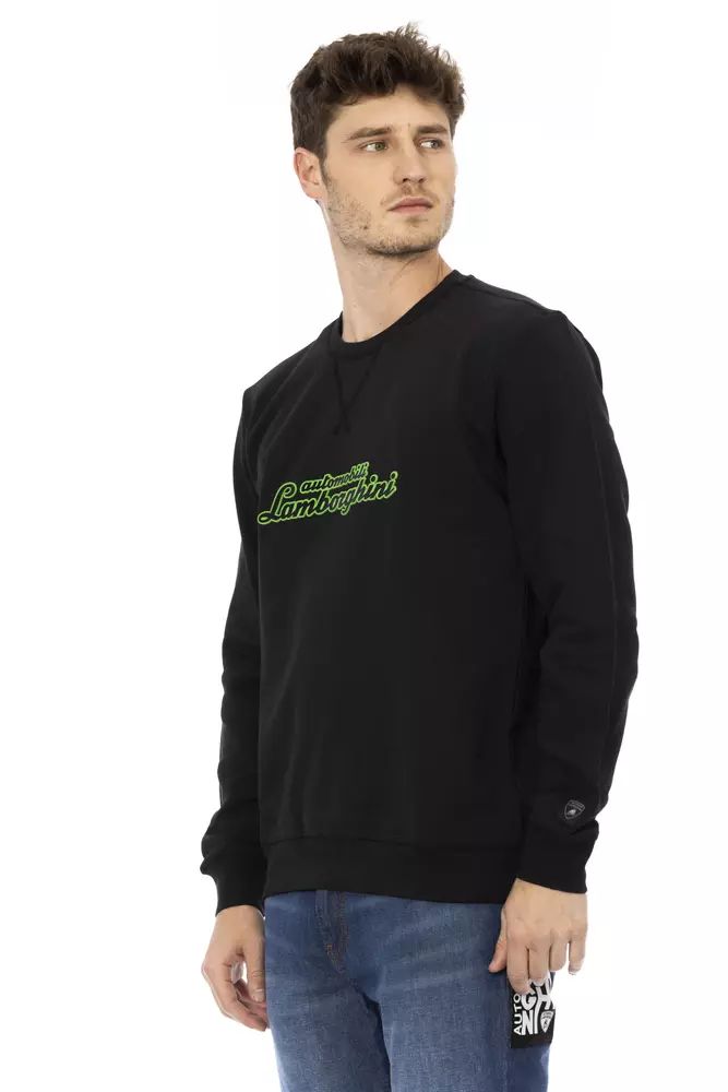 Automobili Lamborghini Sleek Cotton Crewneck Sweatshirt with Logo