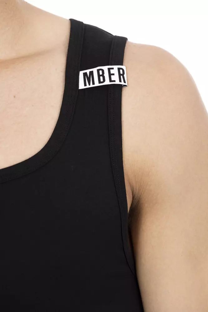 Черна памучна тениска Bikkembergs