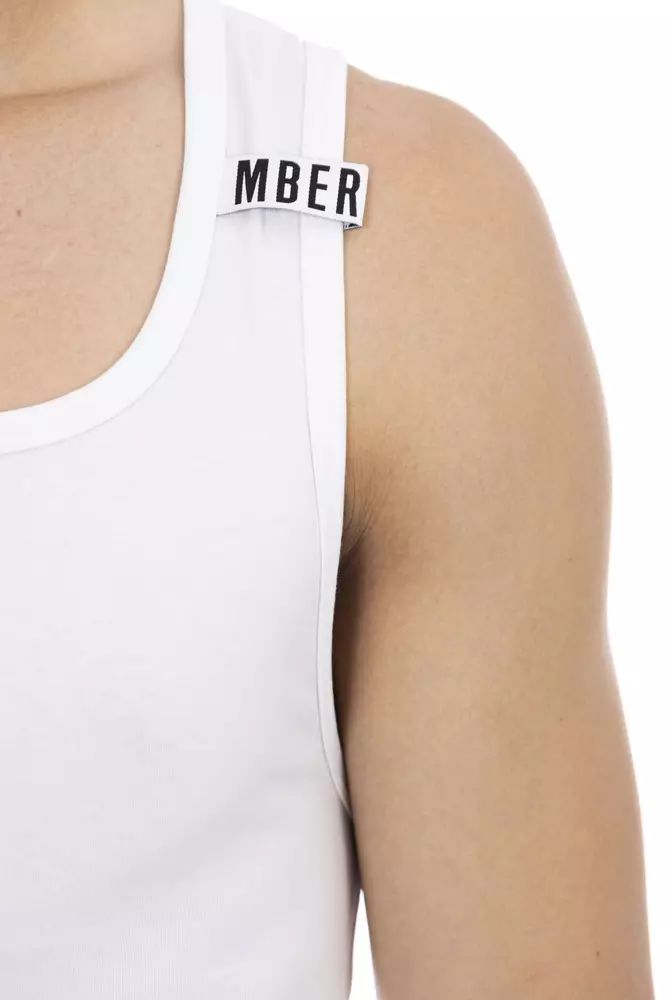 Бяла памучна тениска Bikkembergs
