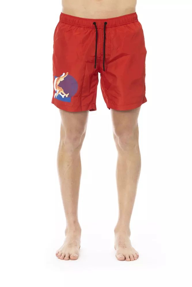 Червен полиестерен бански Bikkembergs