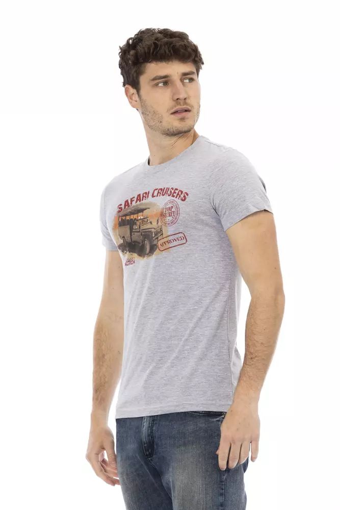 Сива памучна тениска Trussardi Action