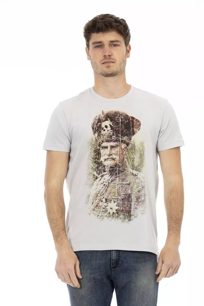 Сива памучна тениска Trussardi Action