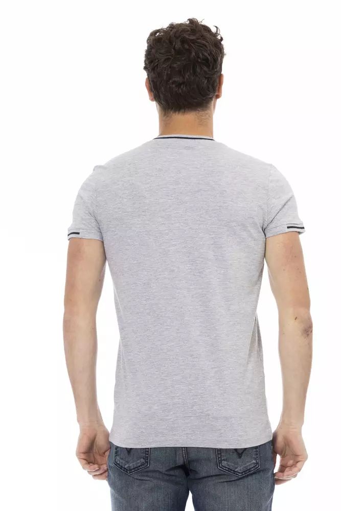 Сива памучна тениска Trussardi Action