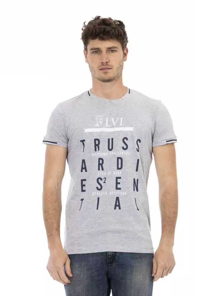 Сива памучна тениска Trussardi Action