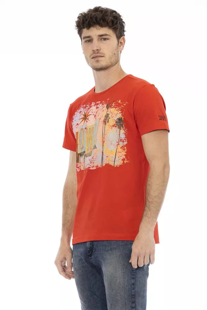 Червена памучна тениска Trussardi Action
