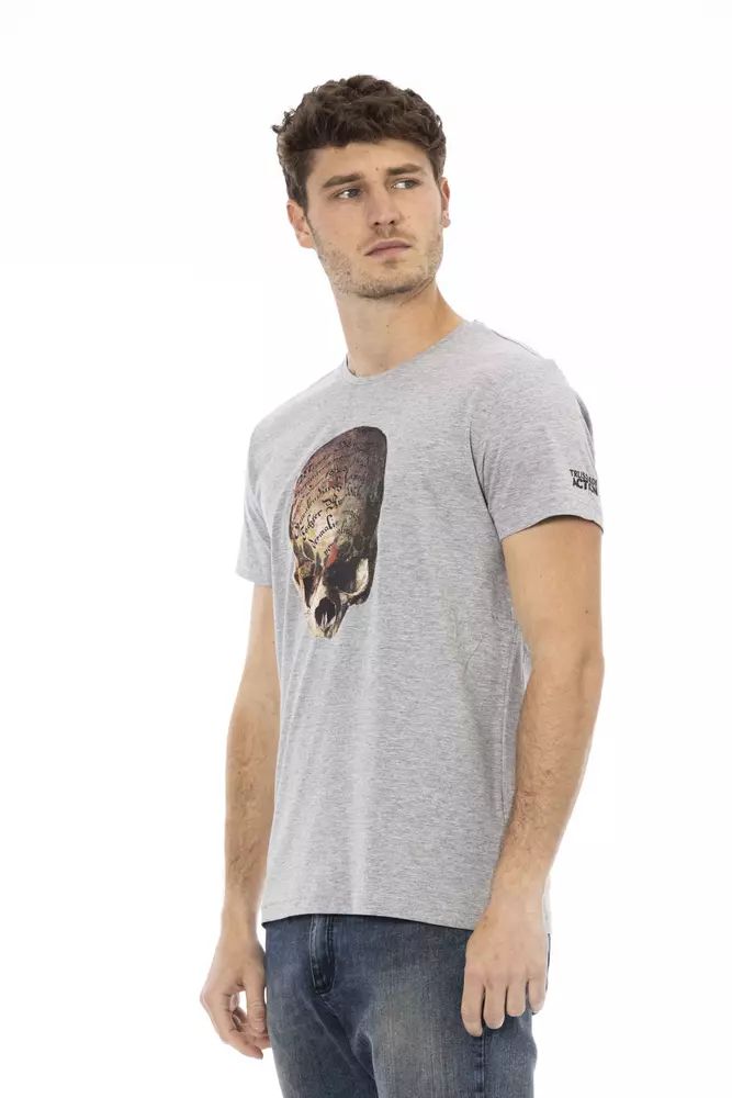 Сива памучна тениска Trussardi Action