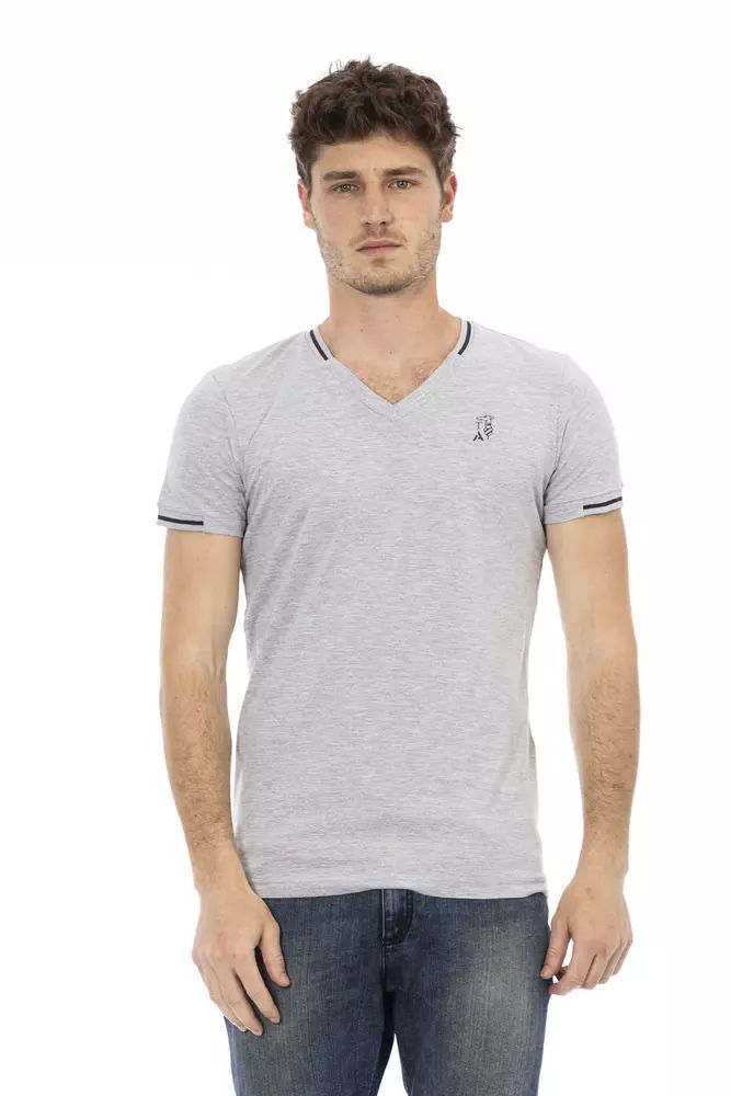 Сива памучна тениска Trussardi Action