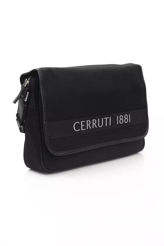 Cerruti 1881 Elegant Black Crossbody Logo Bag