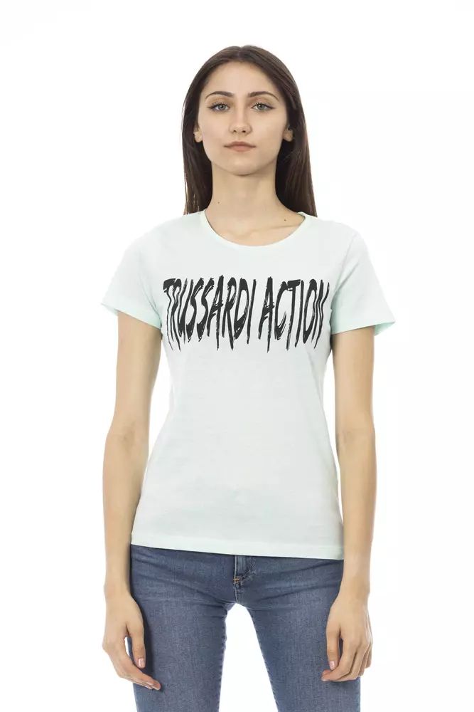 Светлосини памучни горнища и тениска Trussardi Action