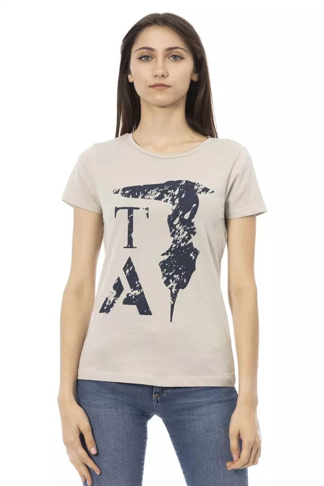 Бежово памучно горнище и тениска Trussardi Action