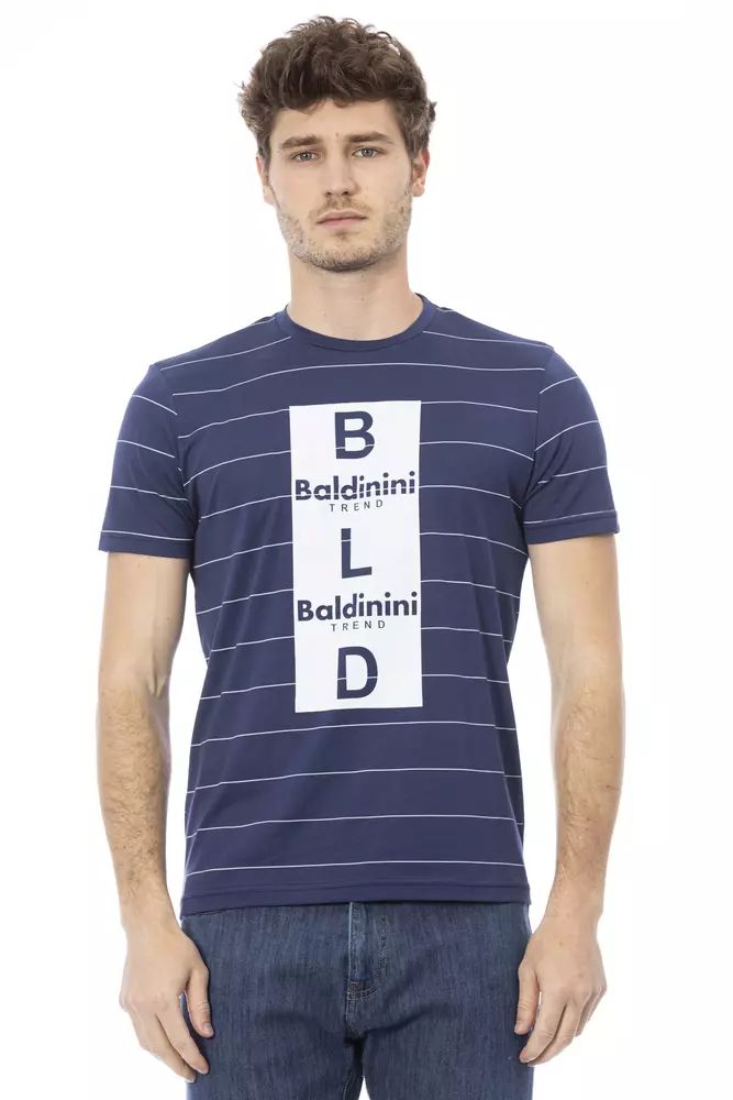 Синя памучна тениска Baldinini Trend