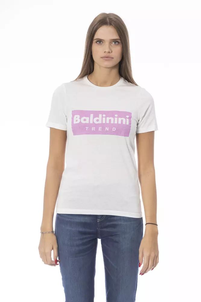 Бели памучни топове и тениска Baldinini Trend