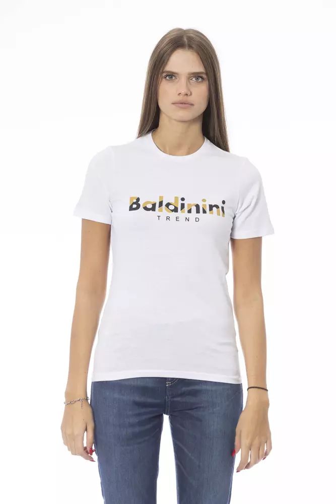 Бели памучни топове и тениска Baldinini Trend
