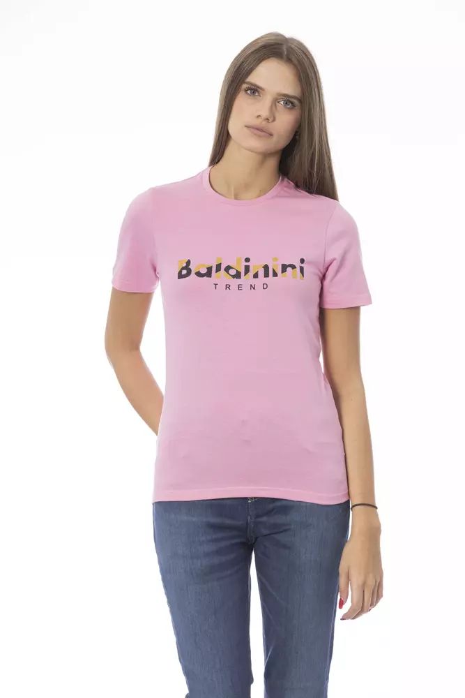 Розови памучни горнища и тениска Baldinini Trend
