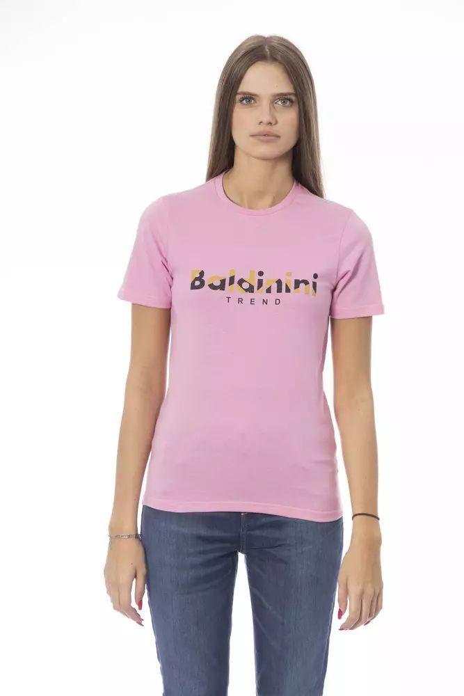 Розови памучни горнища и тениска Baldinini Trend