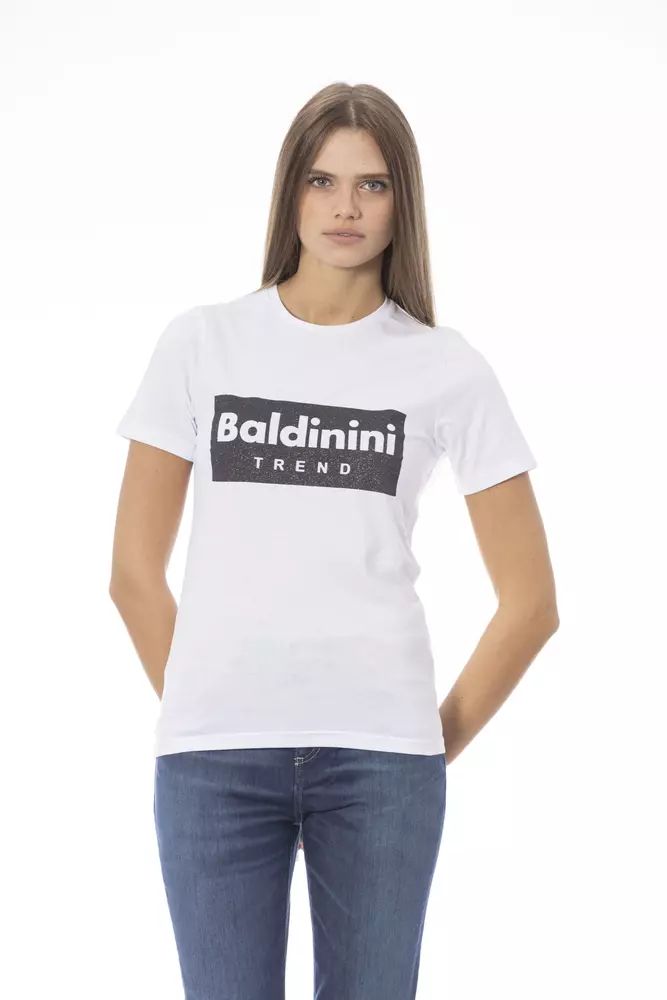 Бели памучни топове и тениска Baldinini Trend