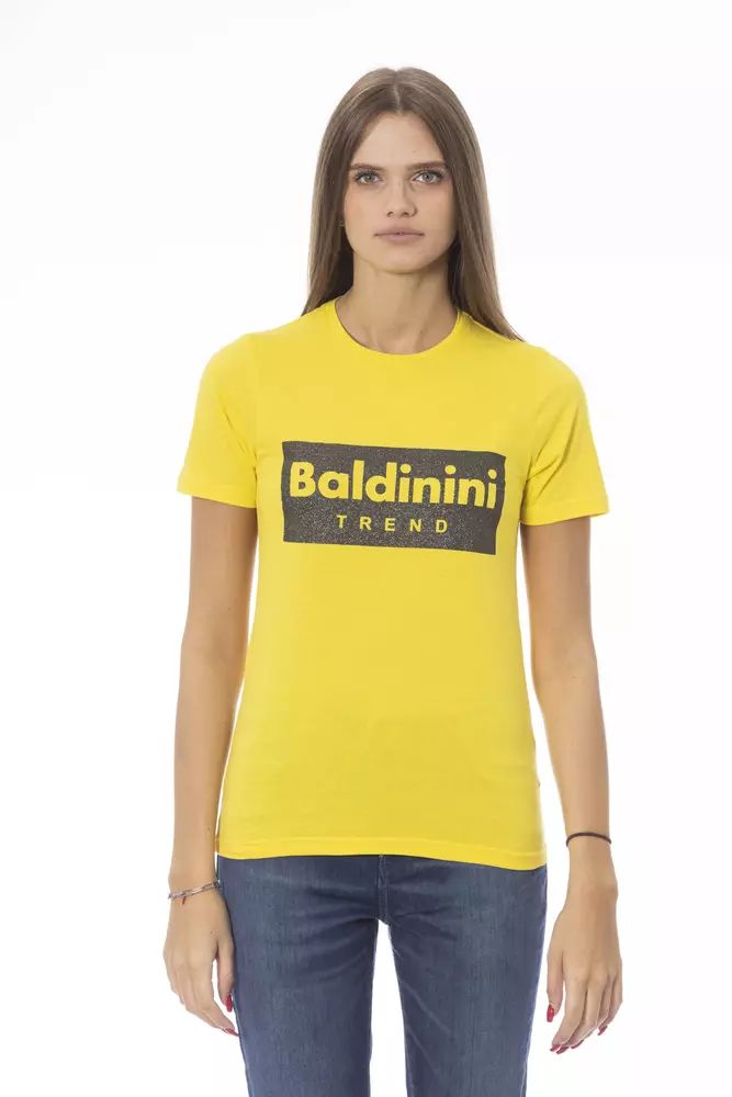 Жълти памучни горнища и тениска Baldinini Trend