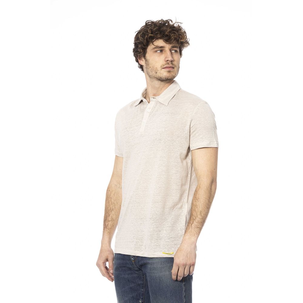 Distretto12 Elegant Beige Cotton Polo: Timeless Style