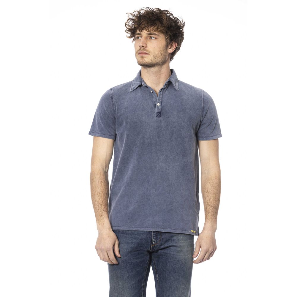 Distretto12 Elegant Cotton Polo in Classic Blue