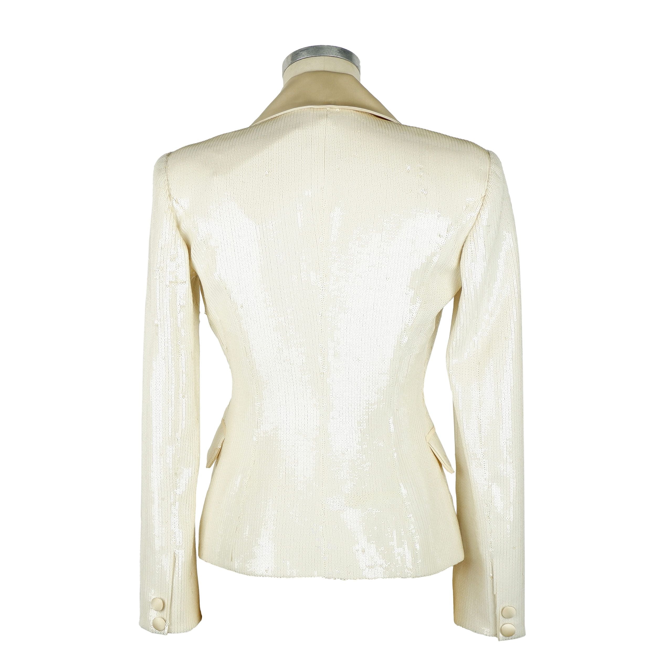 Elisabetta Franchi Elegant Sequined Double-Breasted Jacket