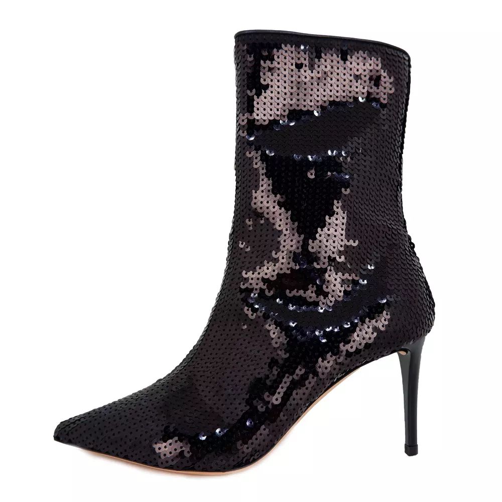 Elisabetta Franchi Sequined Elegance Ankle Boots