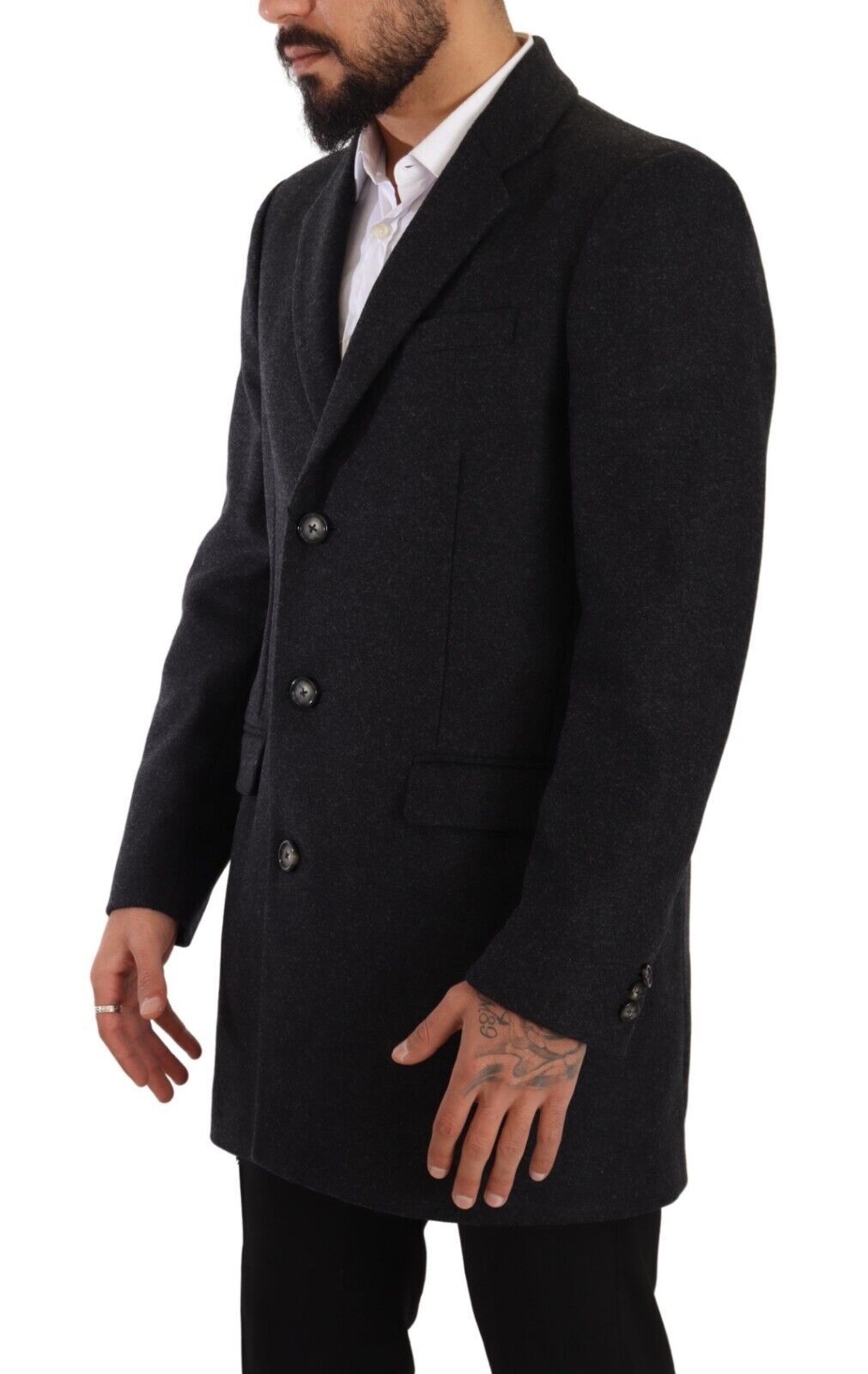 Dolce & Gabbana Тъмно сиво вълнено мъжко яке