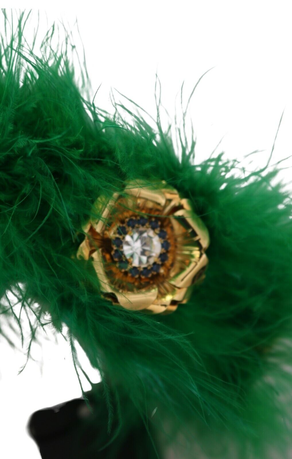 Dolce & Gabbana Elegant Emerald Silk Floral Headband