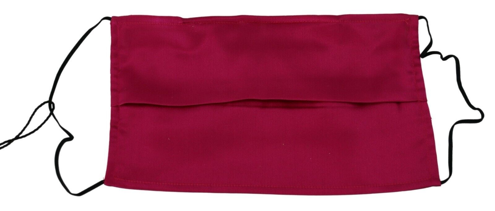 Dolce & Gabbana Maroon Silk Плисирана еластична каишка за уши Едноразмерна маска за лице
