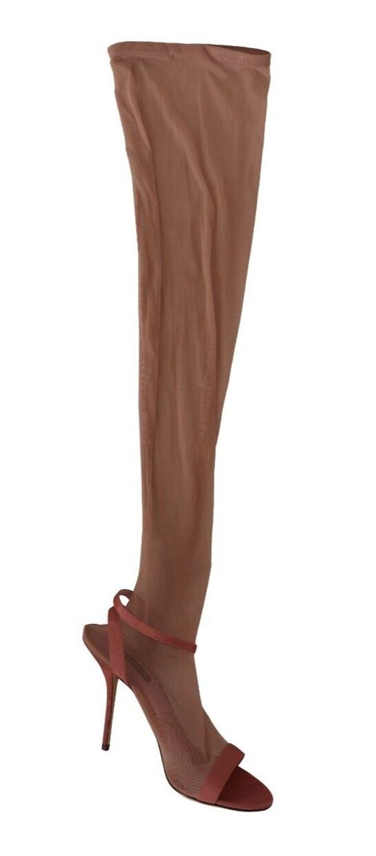 Елегантни розови сандали с каишка на глезена Dolce & Gabbana