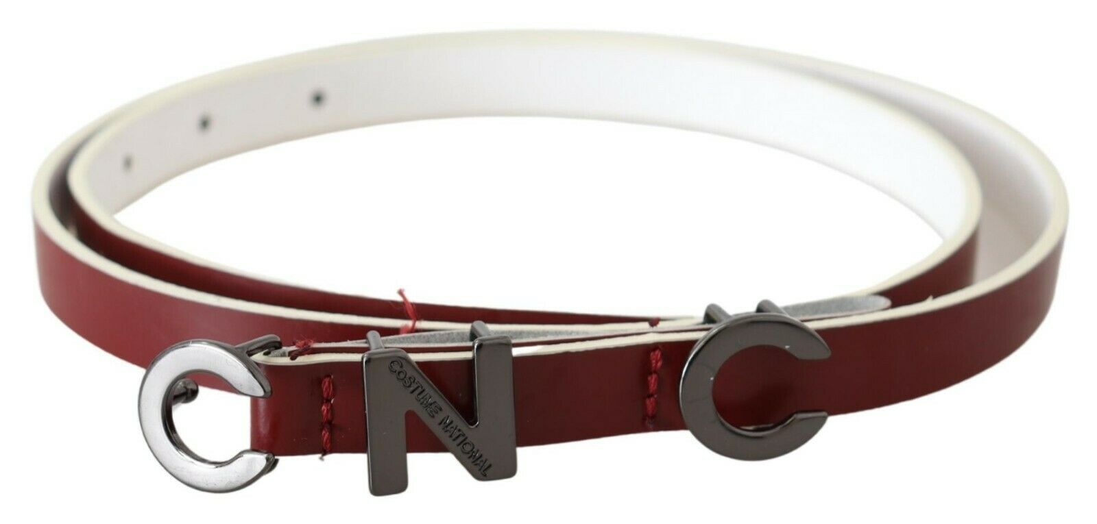 Костюм National Maroon Leather Logo Skinny Fashion
