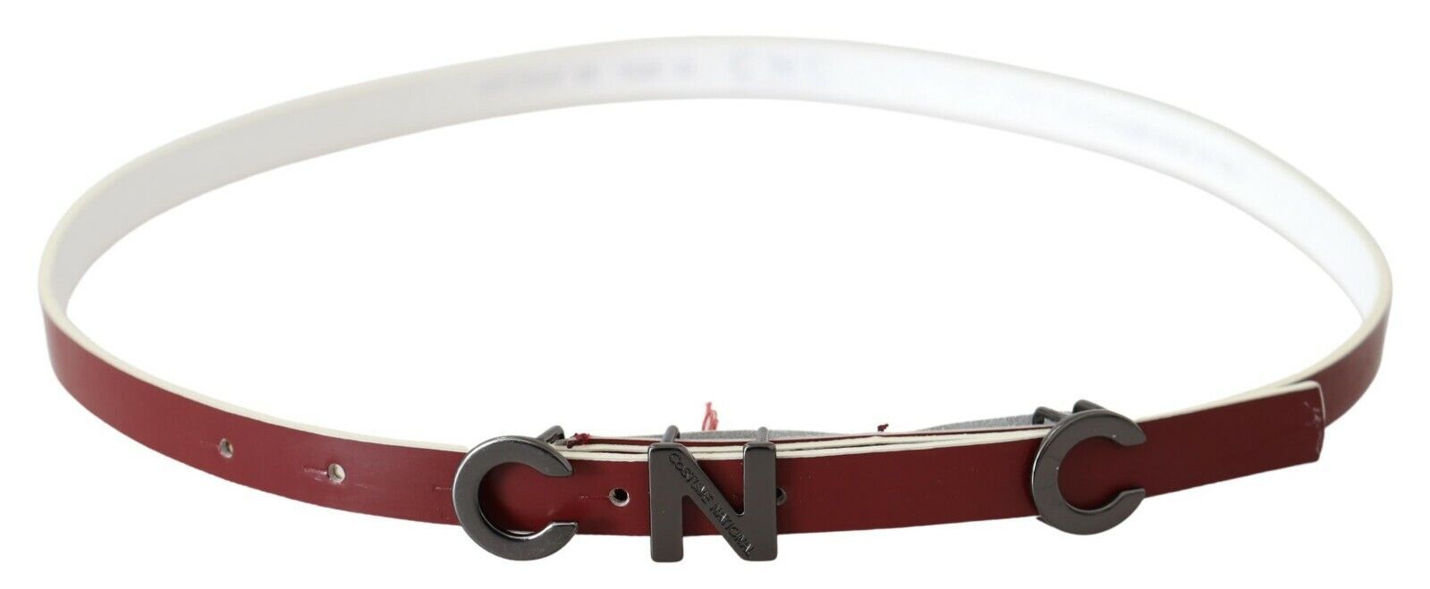 Костюм National Maroon Leather Logo Skinny Fashion