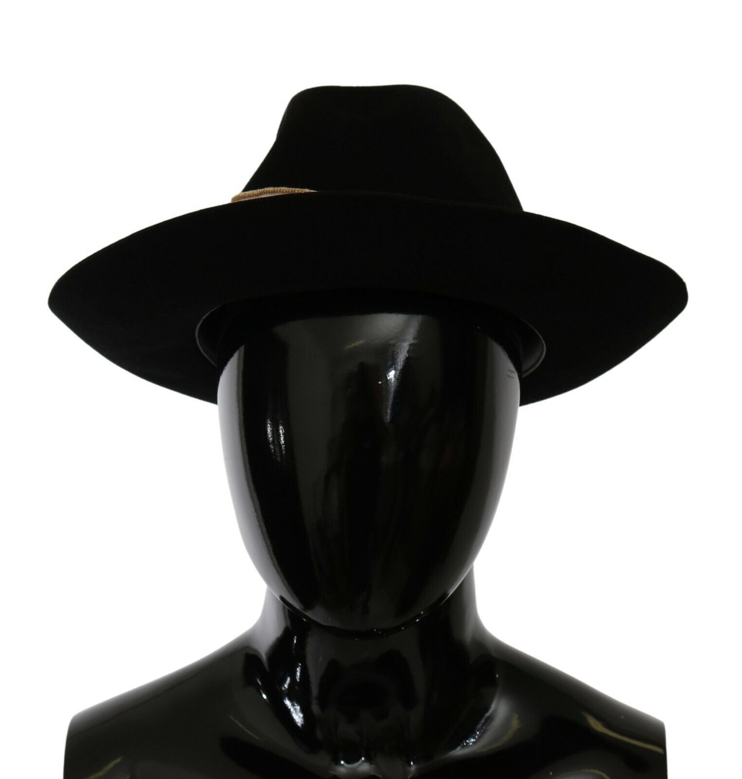 Панама с широка периферия Dolce & Gabbana Black Lapin Amor Gignit