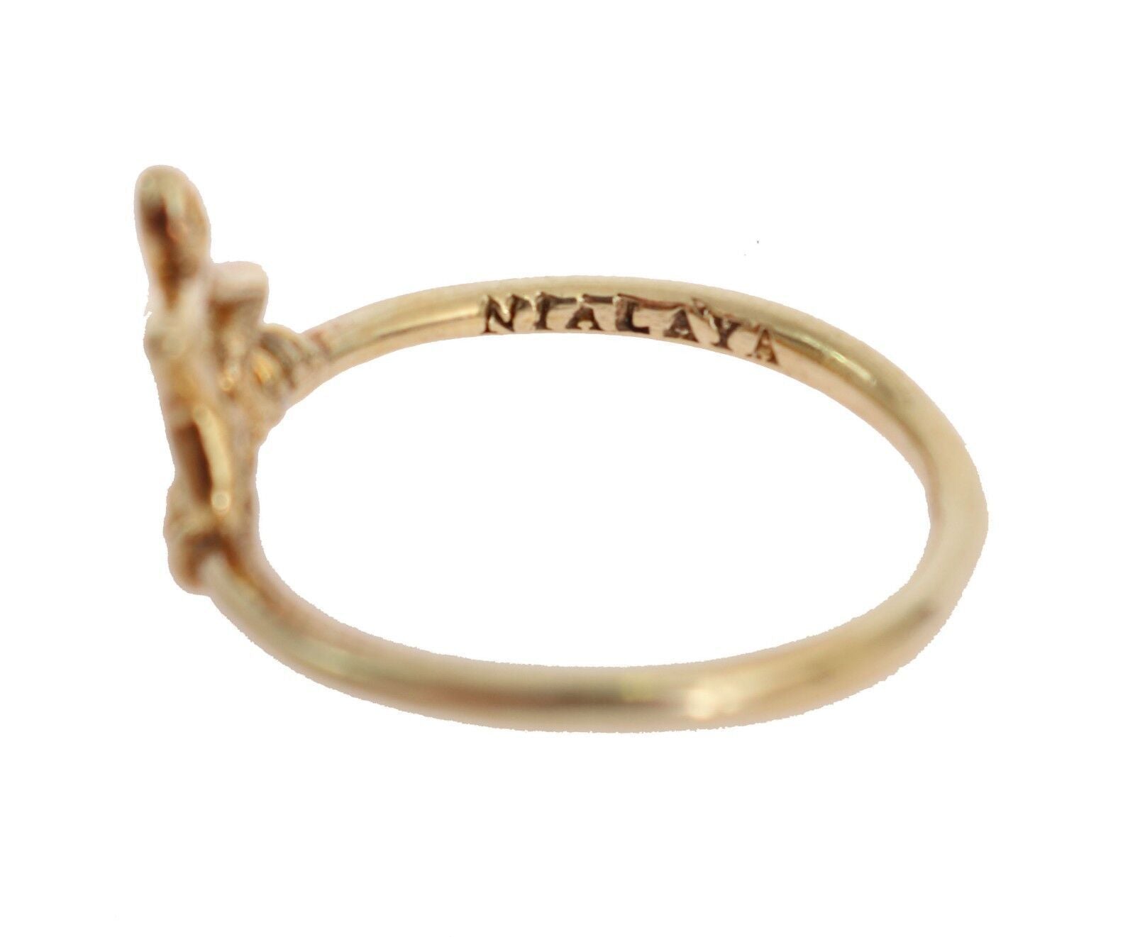Nialaya Gold 925 Сребърен автентичен звезден пръстен