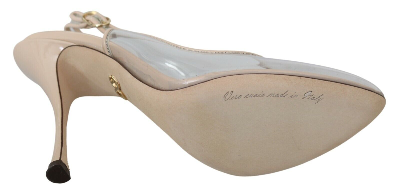 Dolce & Gabbana Slingback PVC бежови прозрачни обувки на висок ток