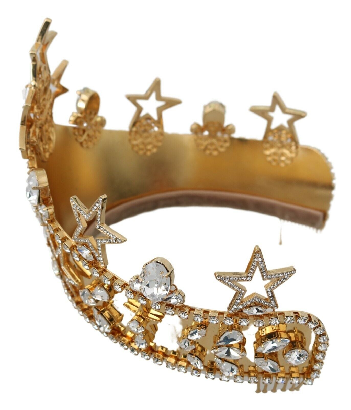 Dolce & Gabbana Regal Crystal Diadem Gold Tiara