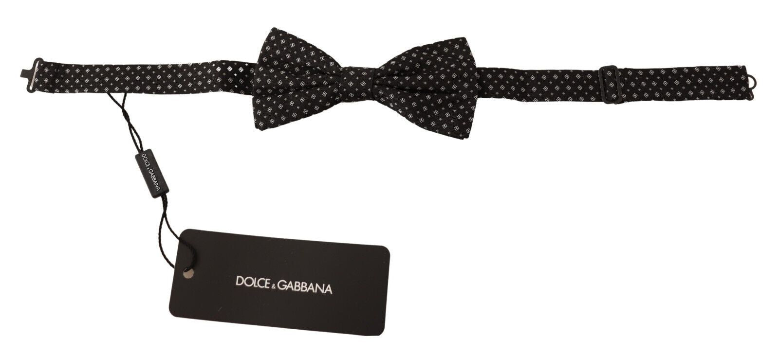 Dolce & Gabbana черна 100% копринена вратовръзка Papillon с регулируема яка