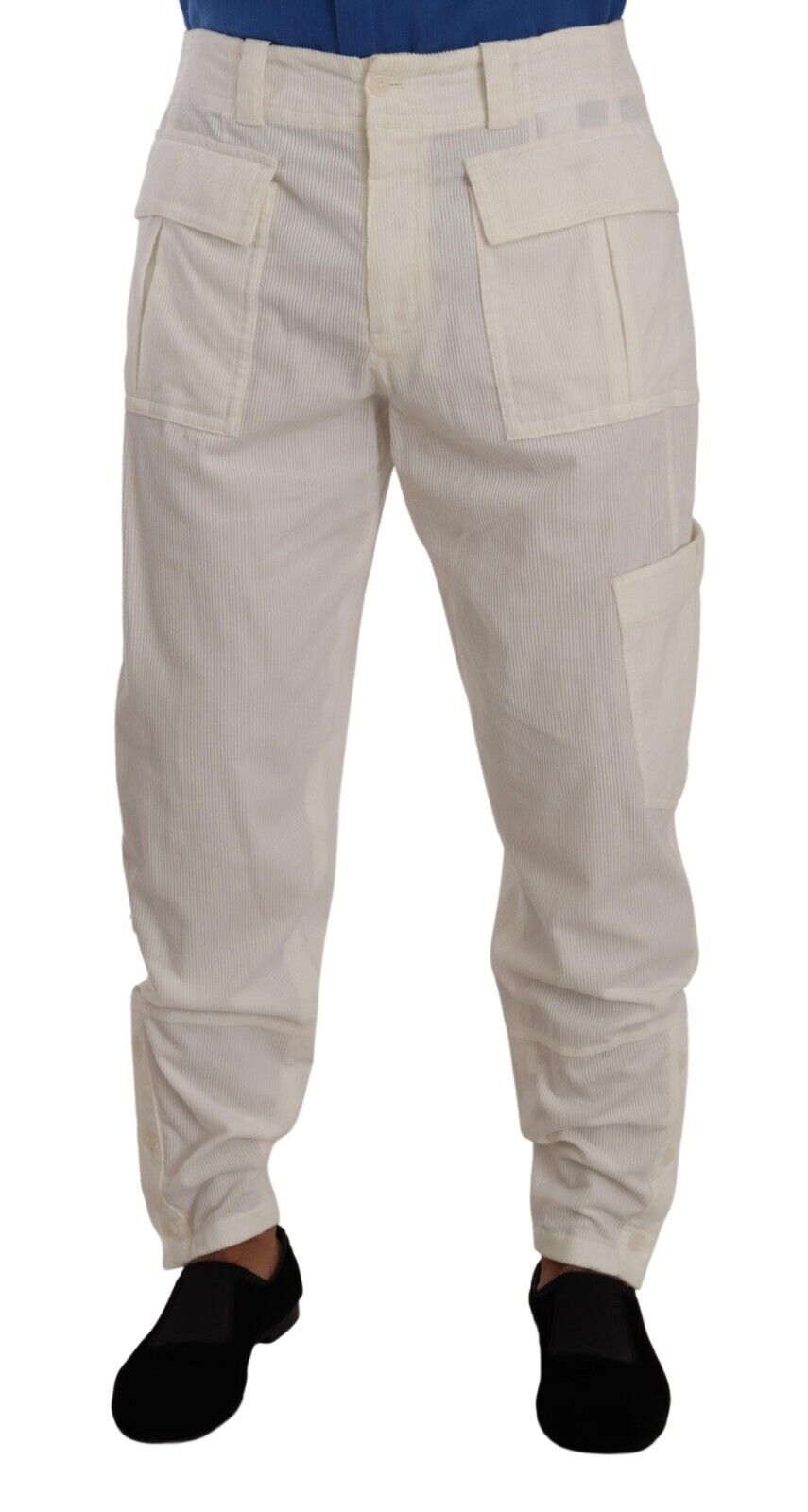 Карго панталон Dolce & Gabbana Off White Cotton Corduroy