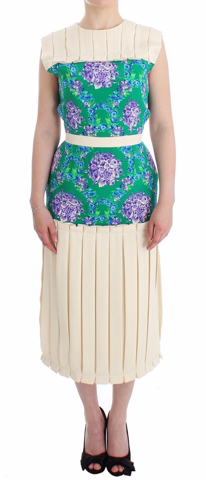 Многоцветна рокля без ръкави Caterina Gatta Chic Artisan