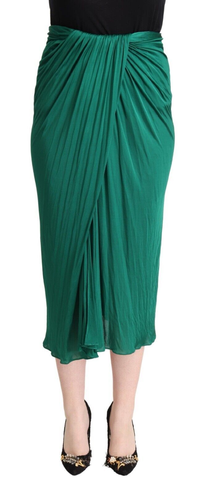 Dolce & Gabbana Elegant Pleated High Waist Midi Skirt