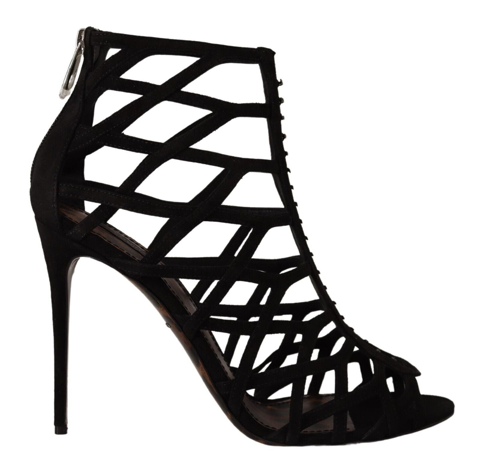 Dolce & Gabbana Черни велурени токчета Bette Sandals Shoes