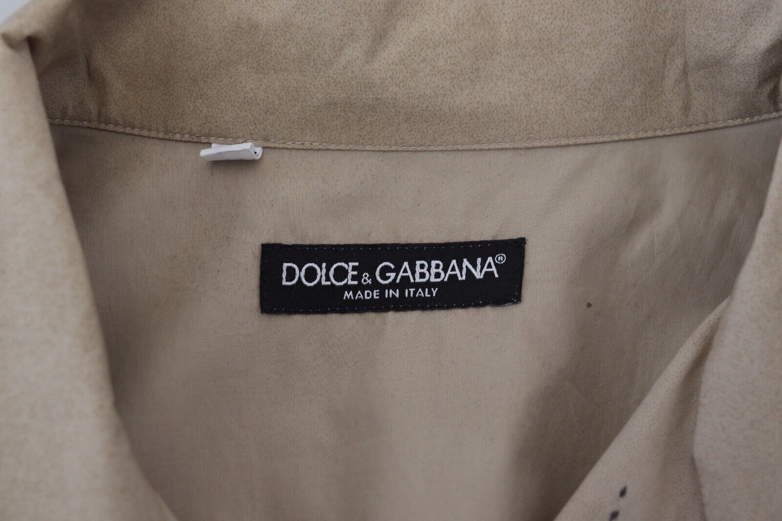 Dolce & Gabbana бежова камуфлажна памучна риза с дълги ръкави