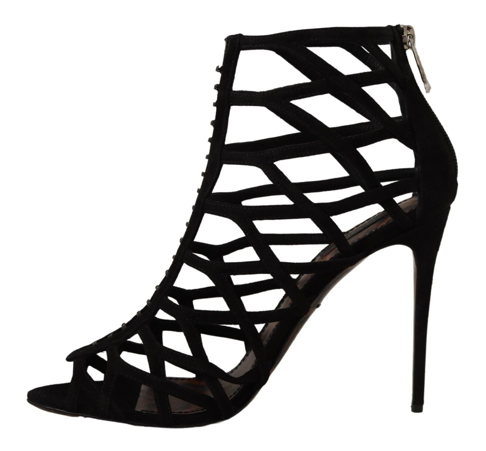 Dolce & Gabbana Черни велурени токчета Bette Sandals Shoes