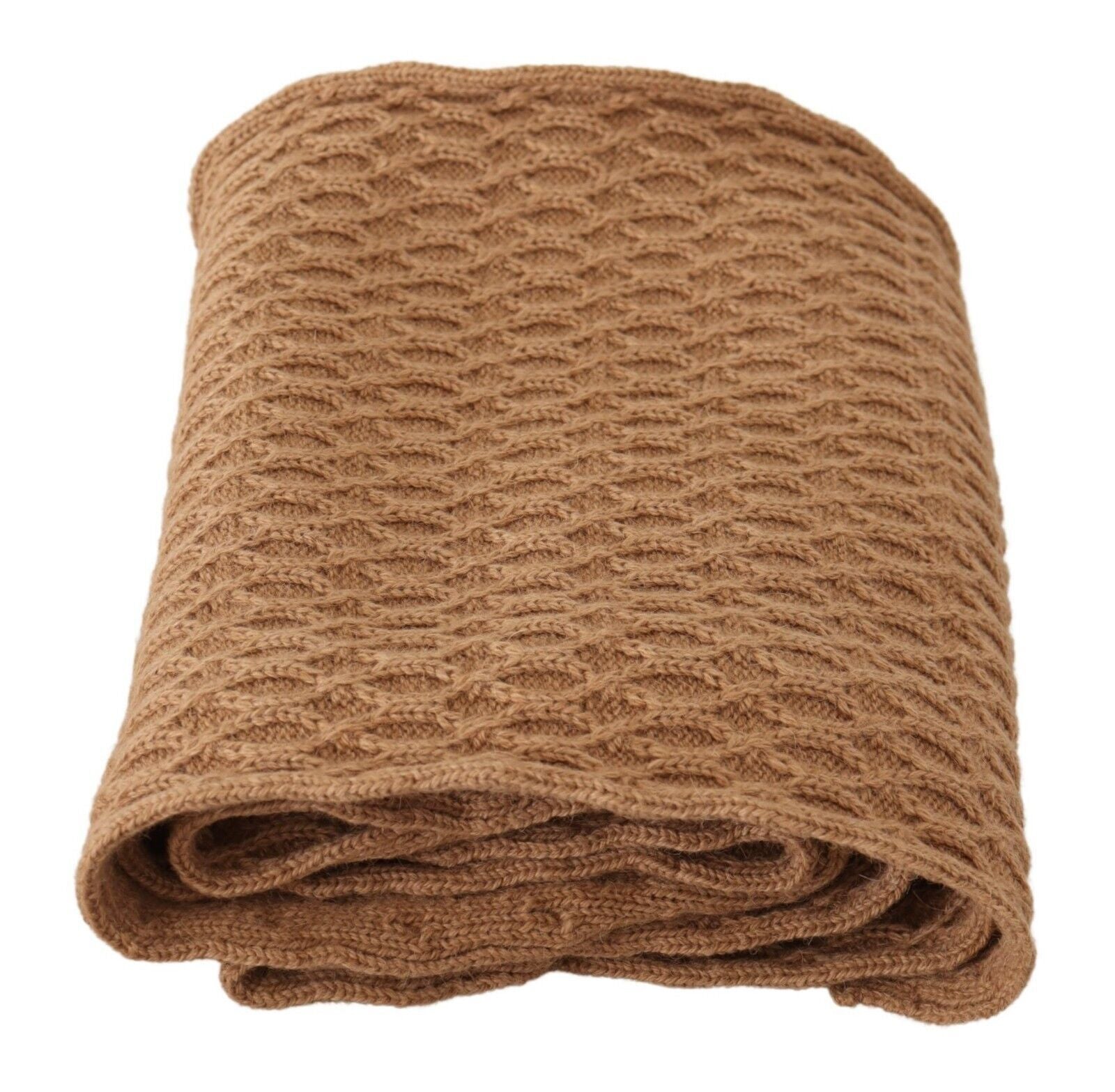 Dolce & Gabbana Тъмно кафяв Wrap Шал Плетен шал Camel