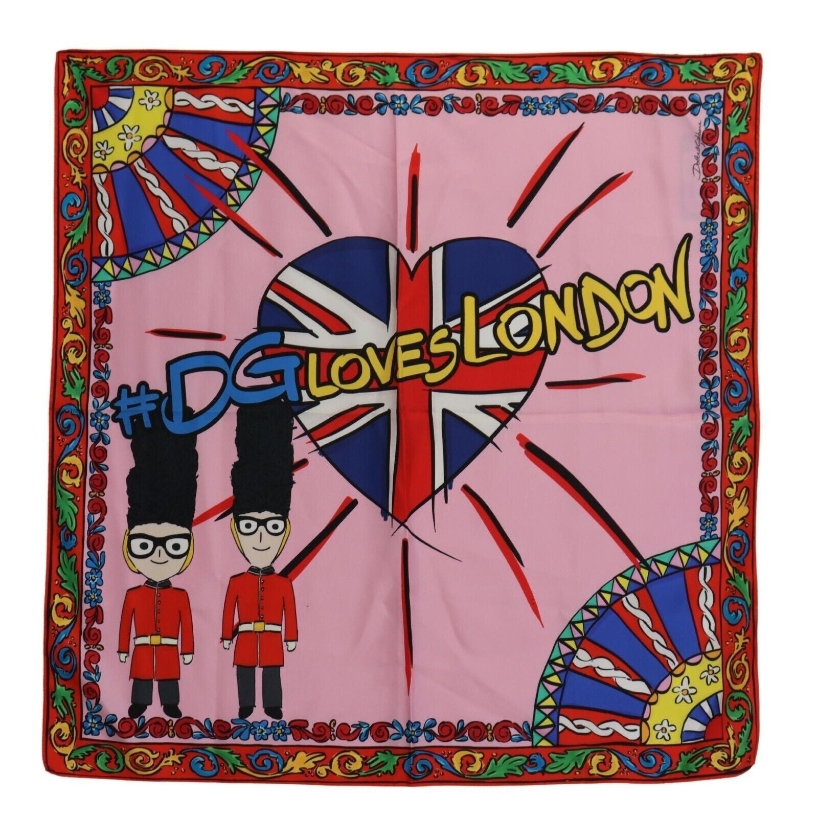 Многоцветен шал Dolce & Gabbana #DGLovesLondon Silk Wrap