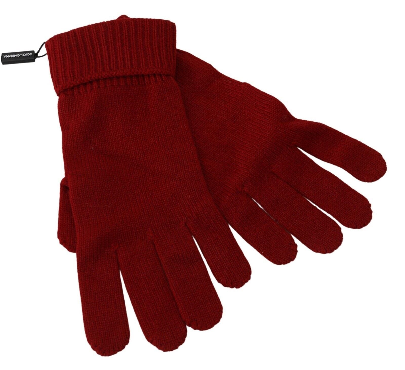 Dolce & Gabbana Elegant Red Cashmere Winter Gloves