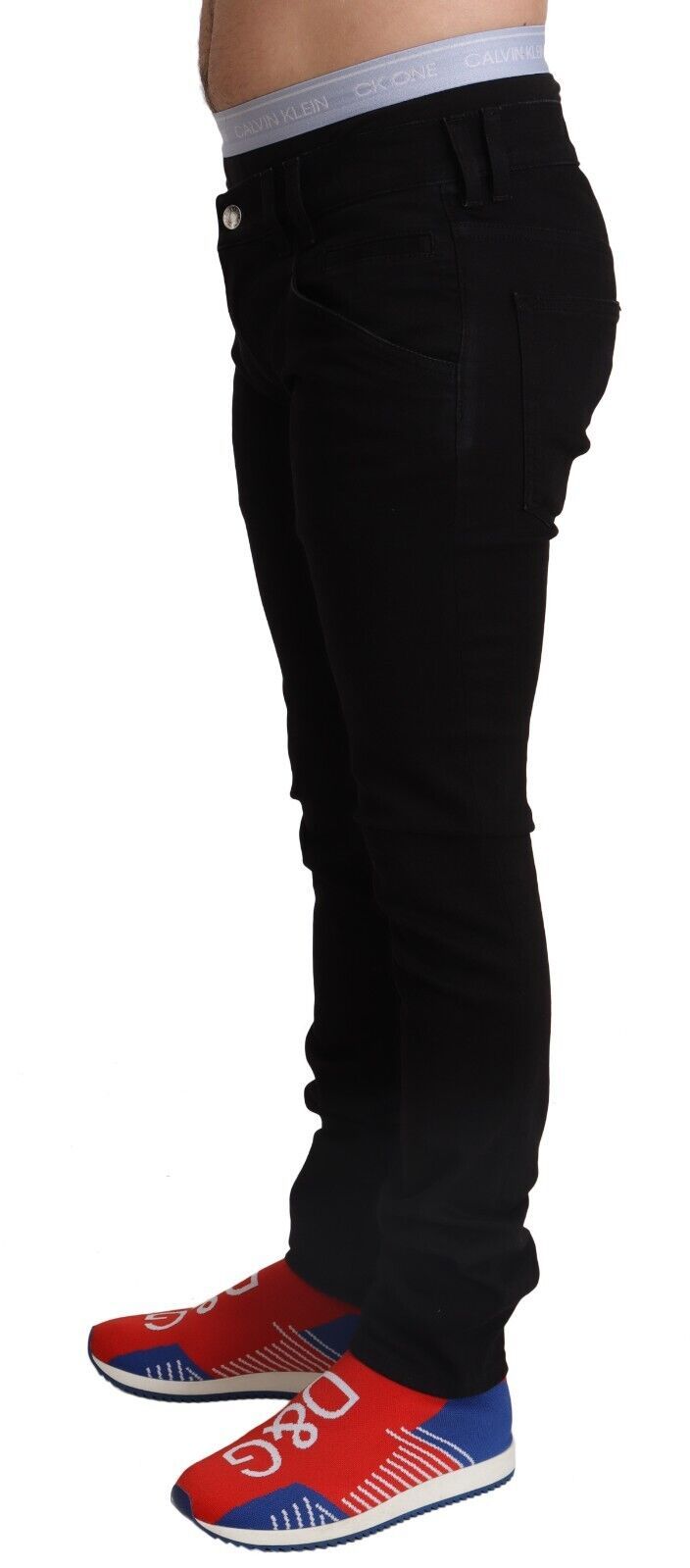 Dolce & Gabbana черни памучни тесни мъжки дънки Denim Slim Fit